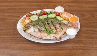 Golden Pompano Fish Plate