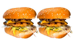 2 Homemade burgers $13.99